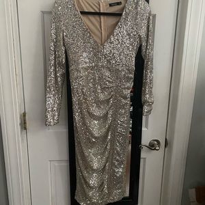 SILVER SPARKLE DRESS